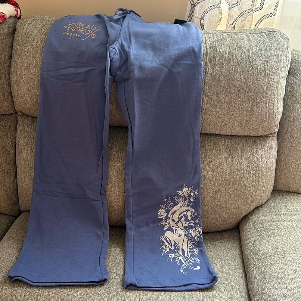 Women’s Ed Hardy blue sweatpants size medium